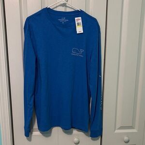 Vineyard Vines Men's Ocean Blue Long Sleeve Tee. Size Medium. Brand new with ta